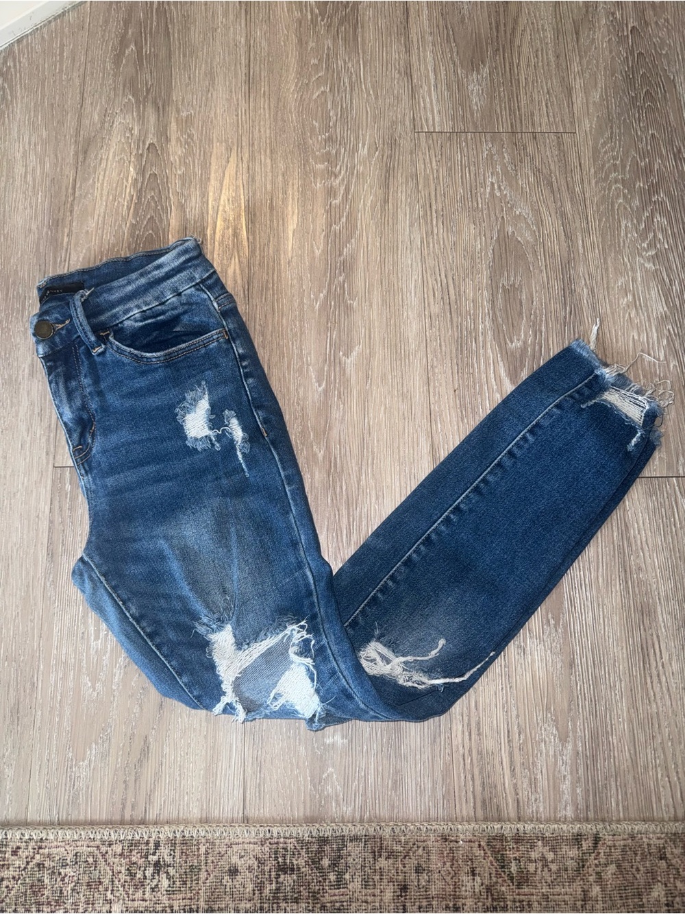 Flying Monkey Indigo Ripped Skinny Jeans